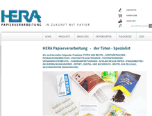 Tablet Screenshot of hera-papier.de